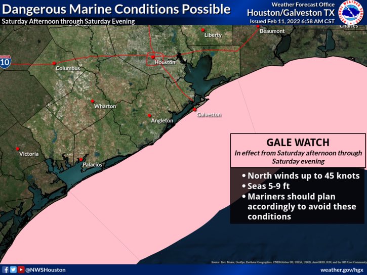 SaltwaterRecon's tweet photo. Heads up for all the SE Texas weekend warriors! Rough bay conditions expected Saturday! #txwx #galewatch https://t.co/eo5WQmmkgu