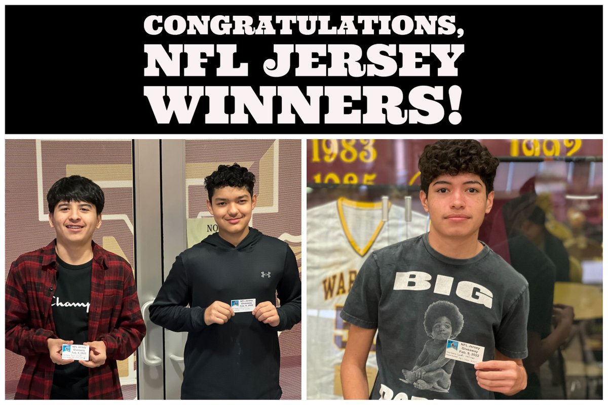 Thank you all of those who participated in our BIG GAME DAY Boneless wing promotion and congratulations to our winners:
Middle School:  Ryan Ceballos &amp; Jayden Carrion
High School:  Isaiah Torres &amp; Arturo Garza
