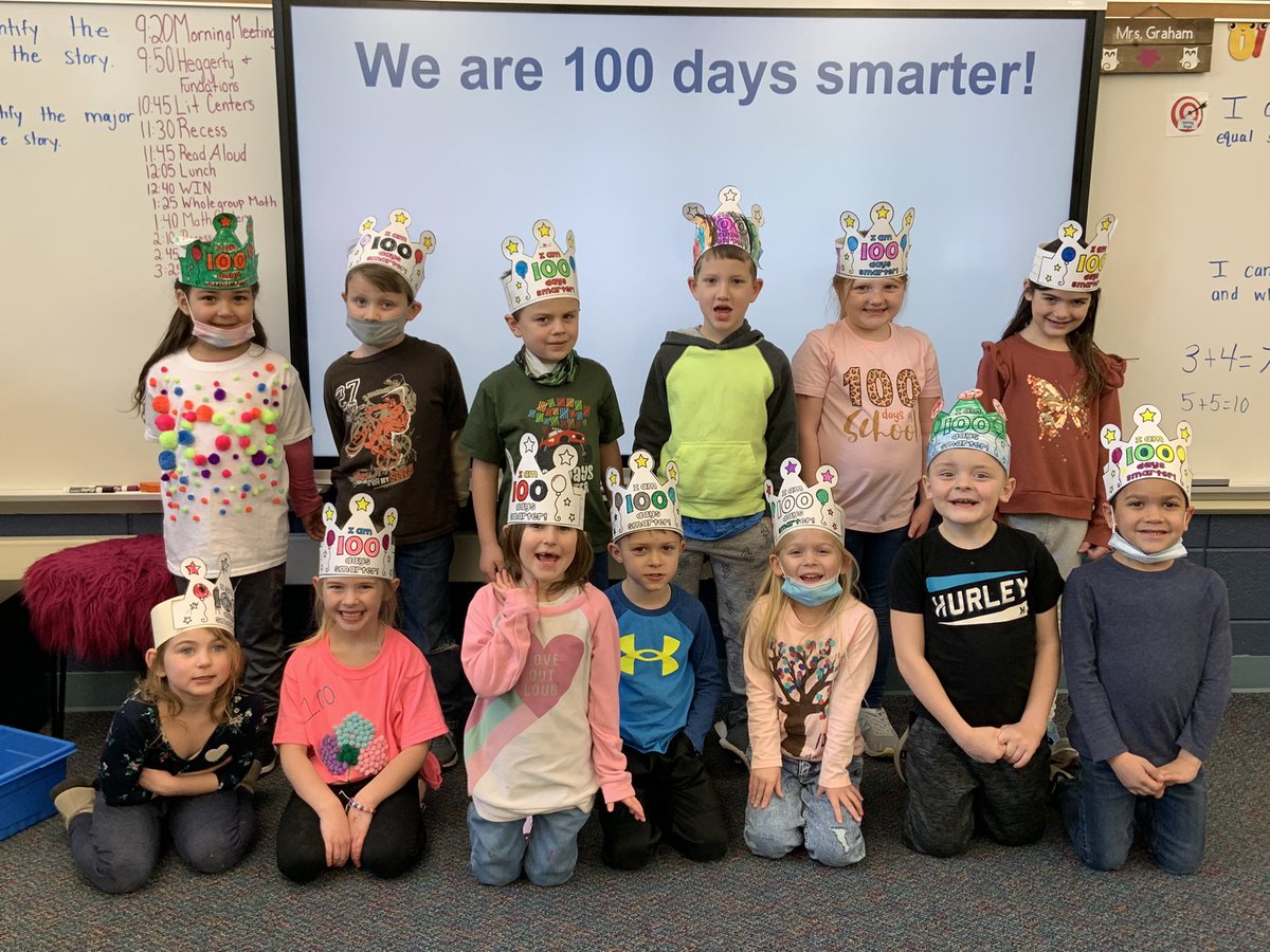lrgraham23's tweet photo. Today we celebrate!!  We made it to 100 days of school. These kinders have grown so much, so we celebrated!  We built with 100 cups, we completed 100 exercises, we had 100 pieces of snack, we counted, and we also celebrated outside with the beautiful ☀️ and wrote 100 words!! https://t.co/8hszXyk5QJ