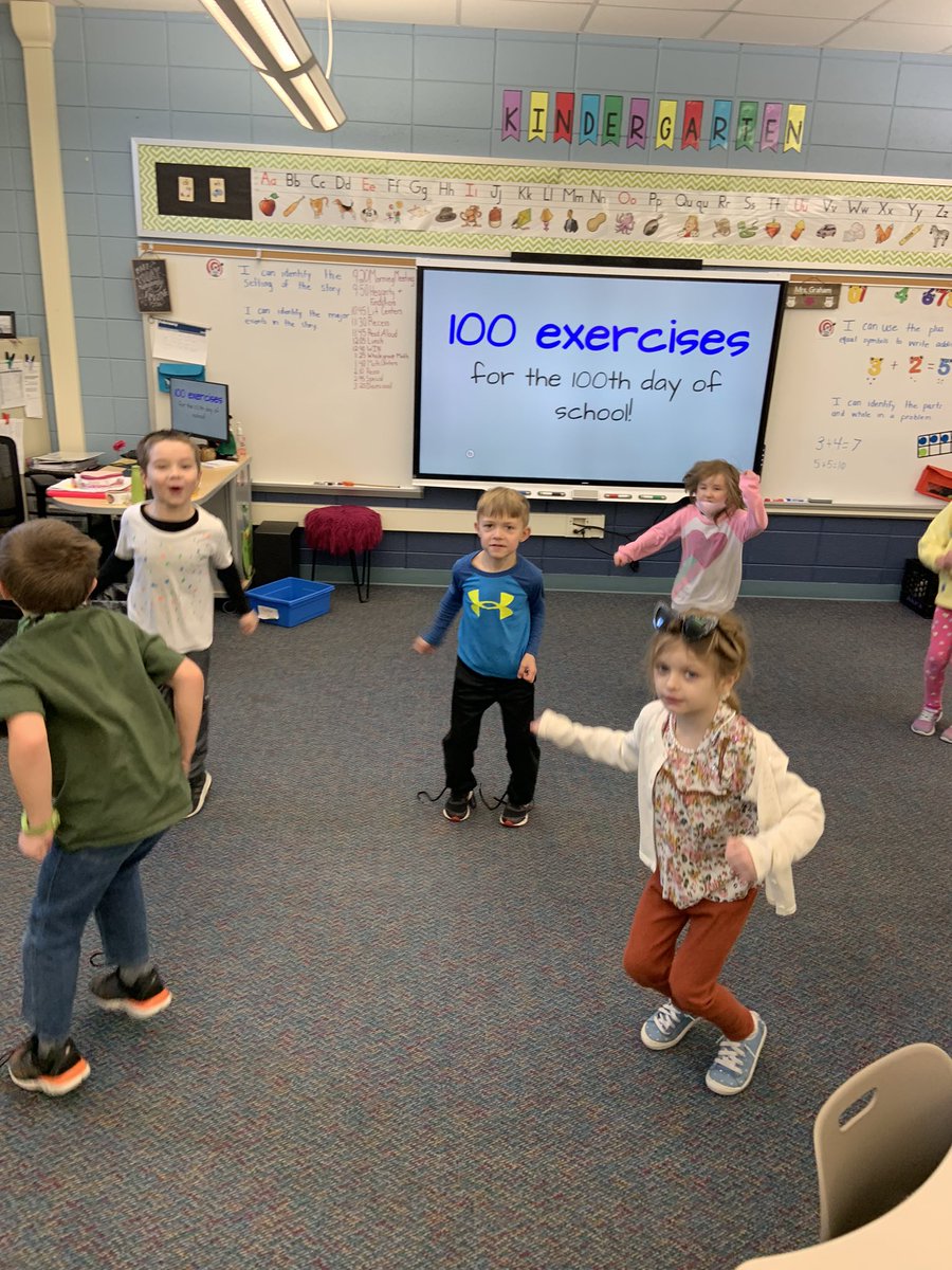 lrgraham23's tweet photo. Today we celebrate!!  We made it to 100 days of school. These kinders have grown so much, so we celebrated!  We built with 100 cups, we completed 100 exercises, we had 100 pieces of snack, we counted, and we also celebrated outside with the beautiful ☀️ and wrote 100 words!! https://t.co/8hszXyk5QJ
