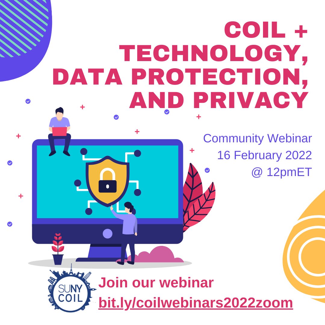 Protect our students and our data and do #coil #virtualexchange? Join the COIL Community Webinar this Wednesday, 16 Feb, 12pmET bit.ly/coilwebinars20… Hear from Gaby Mendez, MTI <a href="/TecdeMonterrey/">Tecnológico de Monterrey</a>, Matt Hagood <a href="/FIUGlobal1/">FIU Global</a>, Filip Burgelman <a href="/ThomasMoreBE/">Thomas More-hogeschool</a> , Daniel Stroccia,<a href="/enlaucab/">UCAB</a>