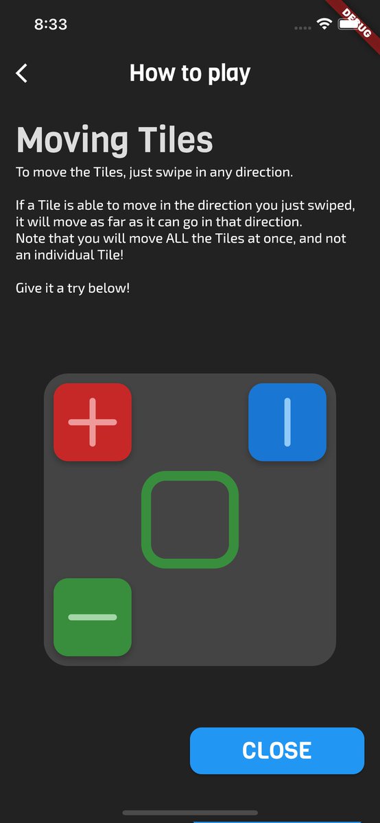 SEGVeenstra's tweet image. This week I decided to take a small brake from creating my #TilesPuzzleGame while the first set of puzzles is being tested.
But I couldn't help myself, and started working on an how-to-play screen. 😅
#flutter #FlutterGameDev