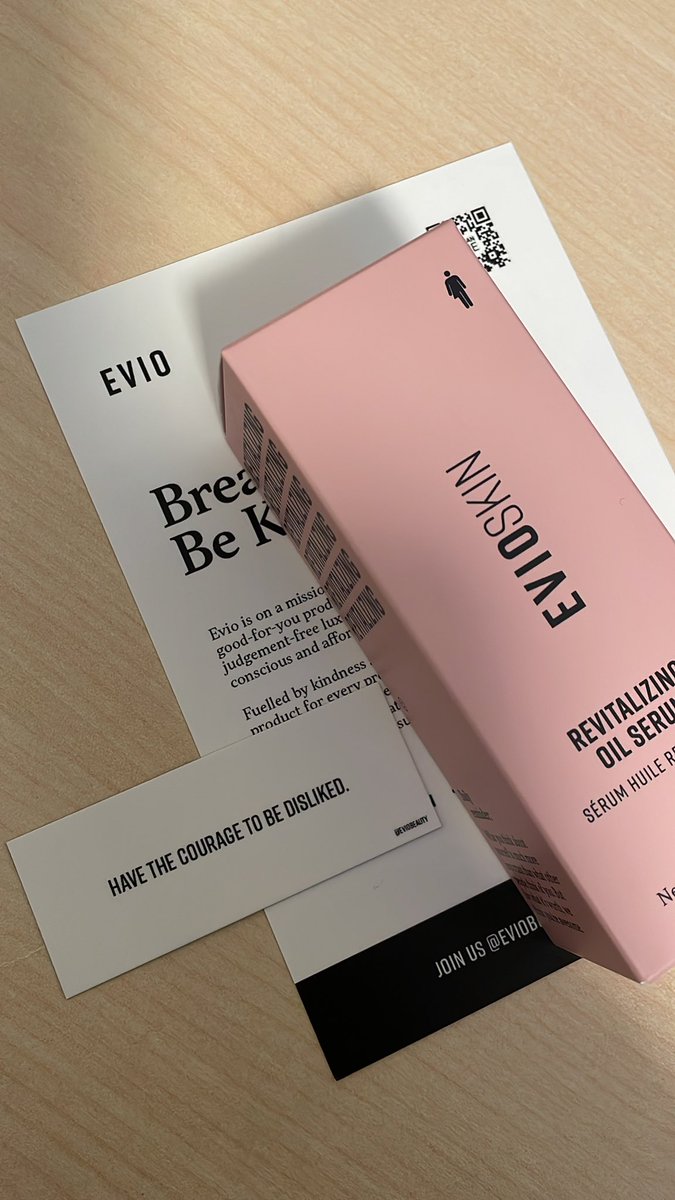 angRamalho's tweet photo. Loved this packaging from my fav skin care line - its packed with a bold message “have the courage to be disliked”. ❤️ You will not always please everyone, so stay true to you. Be your authentic self - always! #EVIOSKIN https://t.co/9i8KqWyfAK