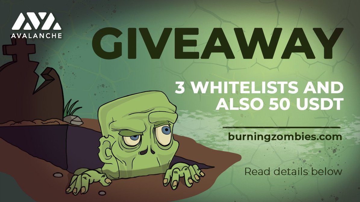 avaxtr's tweet photo. 📢 3 WHİTELİST + 50$ ÇEKİLİŞ 

🧟Burning Zombies lansmanı 18 Şubat'ta!

💰 Stake yaparak $BURN kazanma
⚡️ Mint reflections ile pasif gelir etme

✅ @burning_zombies takip et
✅ RT + 2 arkadaşını etiketle

#Avalanche #NFTGiveaway | https://t.co/C6TSMw907Y https://t.co/Q883G4IiWU