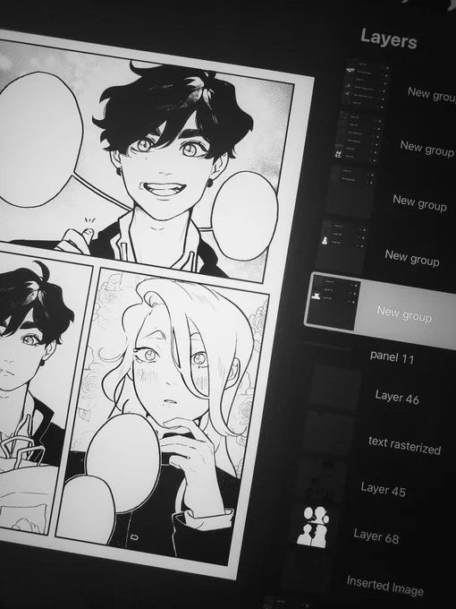 me when i add the screentones and the page Somewhat starts to look like a manga: oh yeah, its all coming together 
#wip #oc 