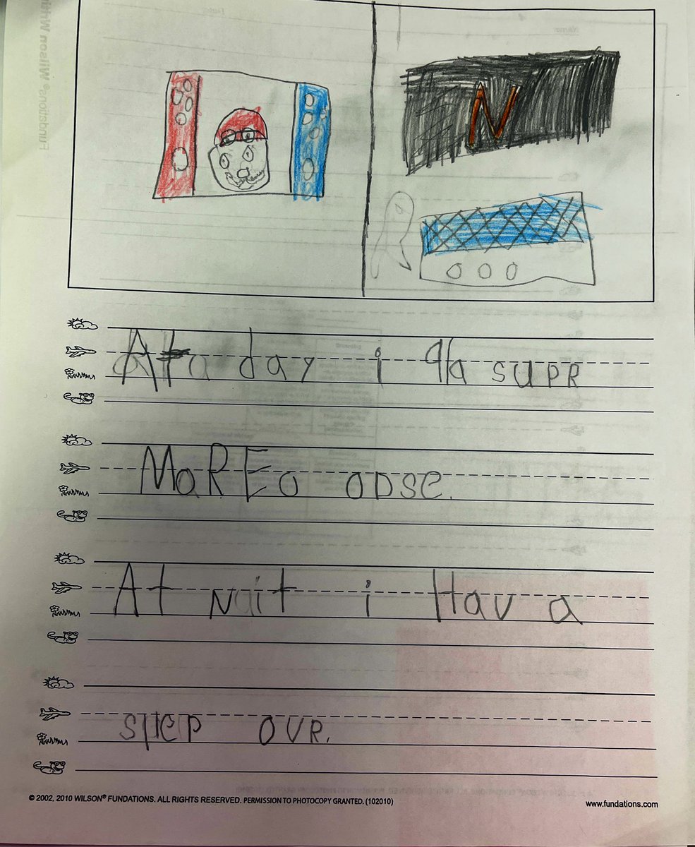 TaylorBocook's tweet photo. Last week our GSU Student Teacher, Miss McCall, taught us all about Day and Night. This week we got to show what we know in our writing! ✏️☀️🌒 https://t.co/3ZVcLMnPXX