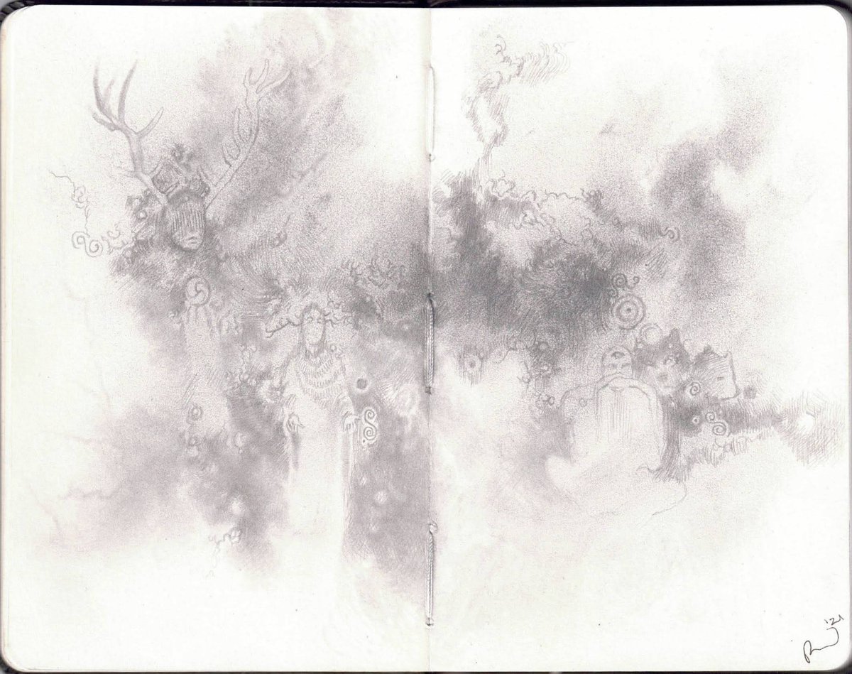 ralph_nel's tweet photo. #fineart #sketchbook #sketchbookpage #illustrator #illustration #mindfulness #meditation #meditativeart #artasmeditation #spiritualart #visionaryart #heathen #norsepagan #shamanicart #graphite #pencilonpaper https://t.co/UyGn2SMw3d