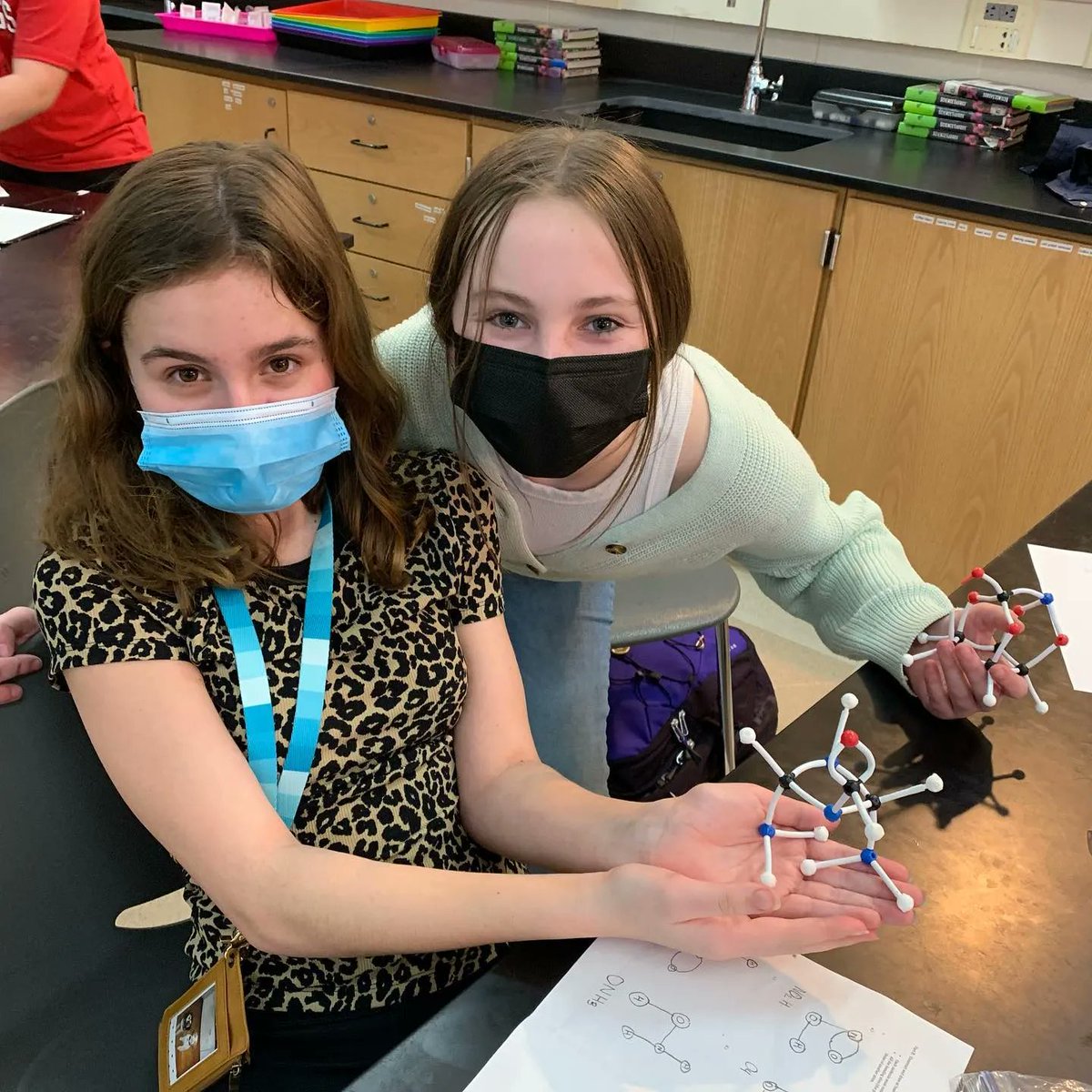 GBCSBobcats's tweet photo. West Middle School 7th graders recently built some very creative molecule models in Science! #science #middleschoolscience #WeAreGB https://t.co/108DioUQ08