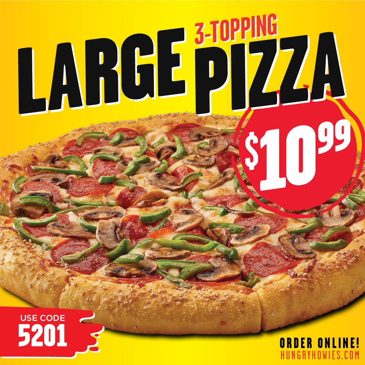hungryhowiesfl's tweet photo. Tantalize your taste buds with your three favorite toppings. Don't forget the Free Flavored Crust! #infinitecombinations #FamousforFlavor https://t.co/vsCJMcvy5k