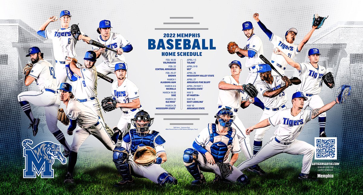 2022 poster drop! Exactly seven days from now is first pitch of 2022 Opening Day! 4 pm, Valparaiso, FedExPark Avron Fogelman Field! Be there: gotigersgo.com/tigersbaseball… #GoTigersGo