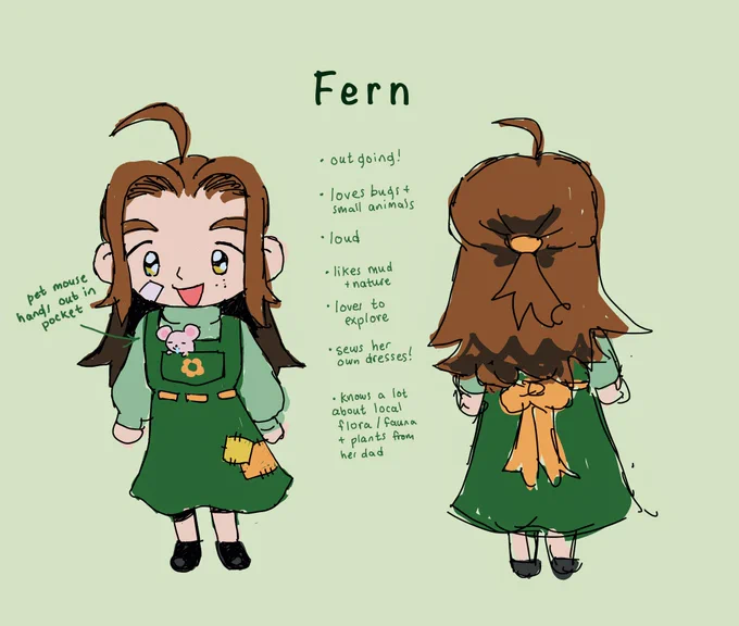 character concept art for me and my gfs game 🌱🦇 