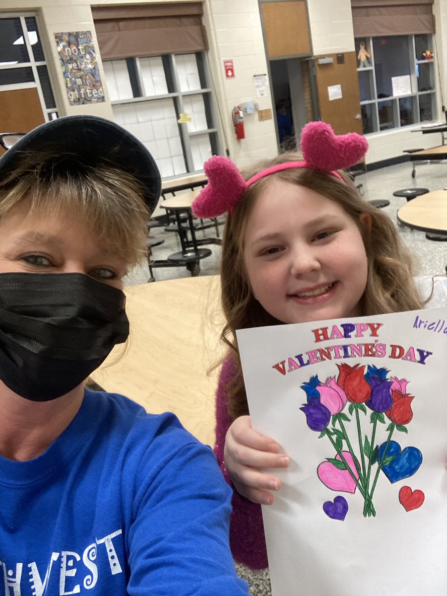 I have the best job…these kids thought of me, their lunch lady for Valentine’s Day  😎❤️