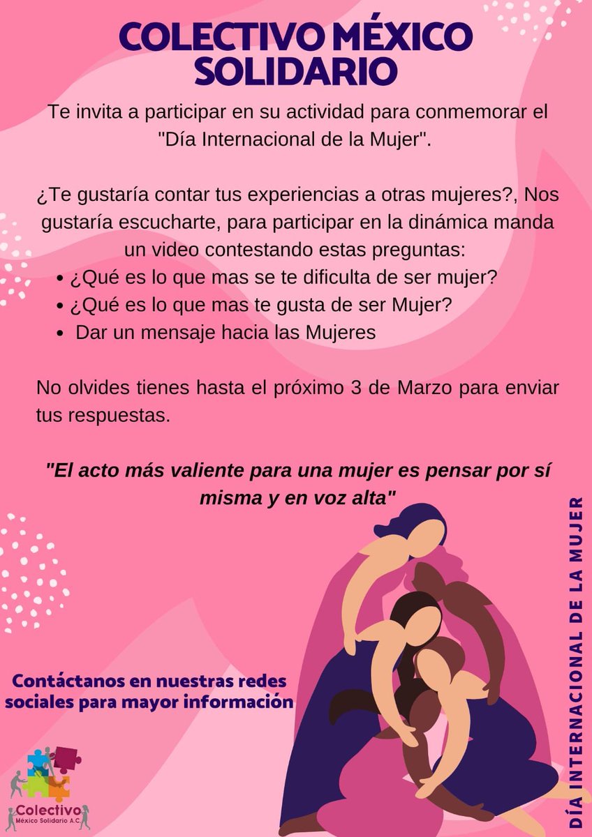 colmexso's tweet photo. A lo largo de la historia ha habido numerosas mujeres que han luchado para crear una sociedad con igualdad de género.✨❤️💜Por eso, hacemos un homenaje a la lucha de la mujer por sus derechos.✨🌎
#colmexso #diainternacionaldelamujer #8demarzo #DerechosDeLasMujeres https://t.co/BGqIglfscp