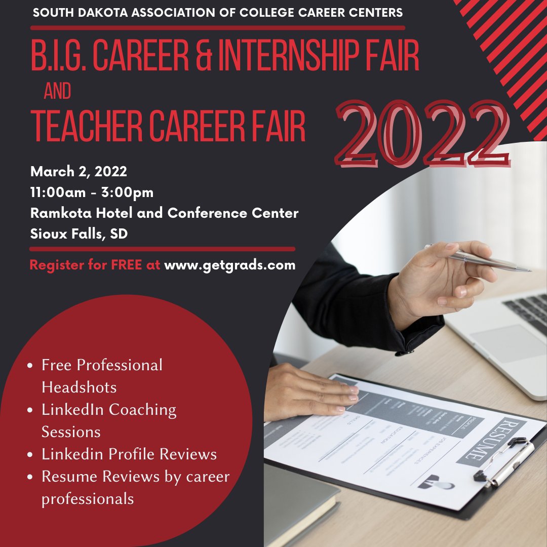Less than three weeks away from the B.I.G. Career &amp; Internship Fair and SD Teacher Career Fair on March 2, 2022! Register now at getgrads.com!

#getBIGjobs #sdteacherfair