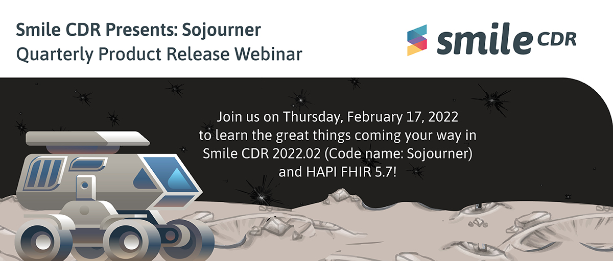 smilecdr's tweet photo. Join us for the Sojourner release webinar. Learn about significant performance improvements, MDM multi-threaded processing, search parameters, and much more! #HAPI #FHIR #openstandards https://t.co/zKPBQvNYqj https://t.co/NtW3wZDXla