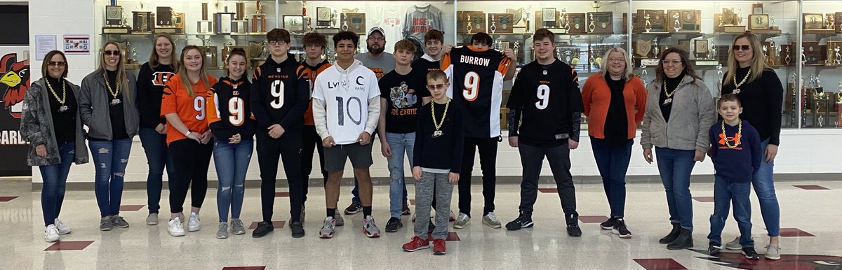 MooreKacy's tweet photo. Triad High School students and staff showing support for @Bengals and @JoeyB !! https://t.co/LRFKMVAc7q
