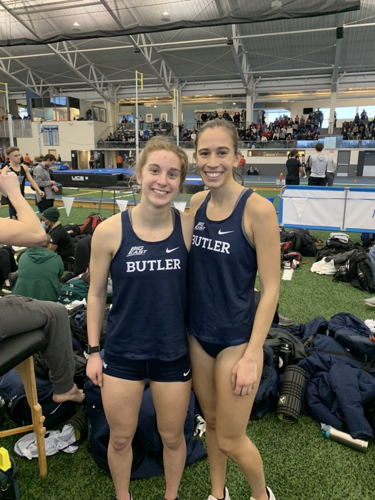 Elite Mile at GVSU
R-L
Peña 🥈 4:47.70 (6th in school history)
Olsen 🥉4:48.68 (7th in school history) 🐶🐶🐶
#Butler