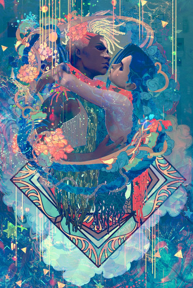 zanephiri_'s tweet photo. Originally just a quick sketch of Ekko/Jinx for the month of love, but I liked it too much to not finish it. https://t.co/OPIkWXGB5M
