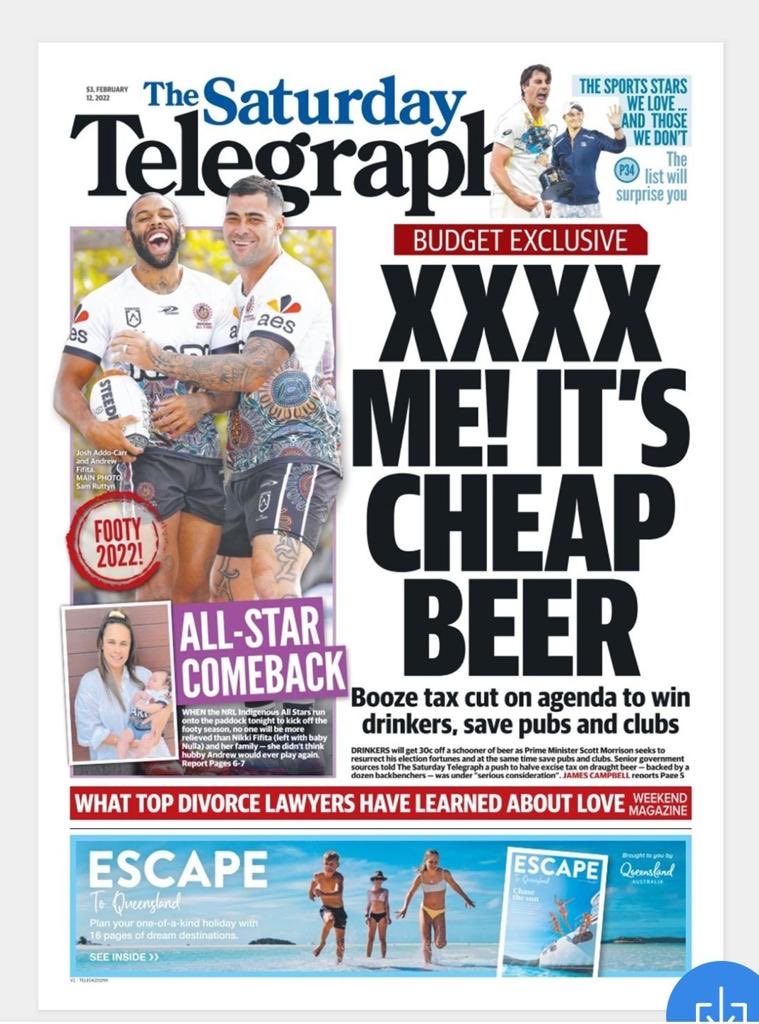 brewers_aus's tweet photo. Great to see strong support for our proposal for a permanent 50% cut to draught beer tax. Really important we act for all Australians who enjoy a beer at their local and for our pubs and clubs. ⁦@AHANSW⁩ ⁦@ferg1961⁩ ⁦@JasonBartlett3⁩ https://t.co/89a7XTjFSO
