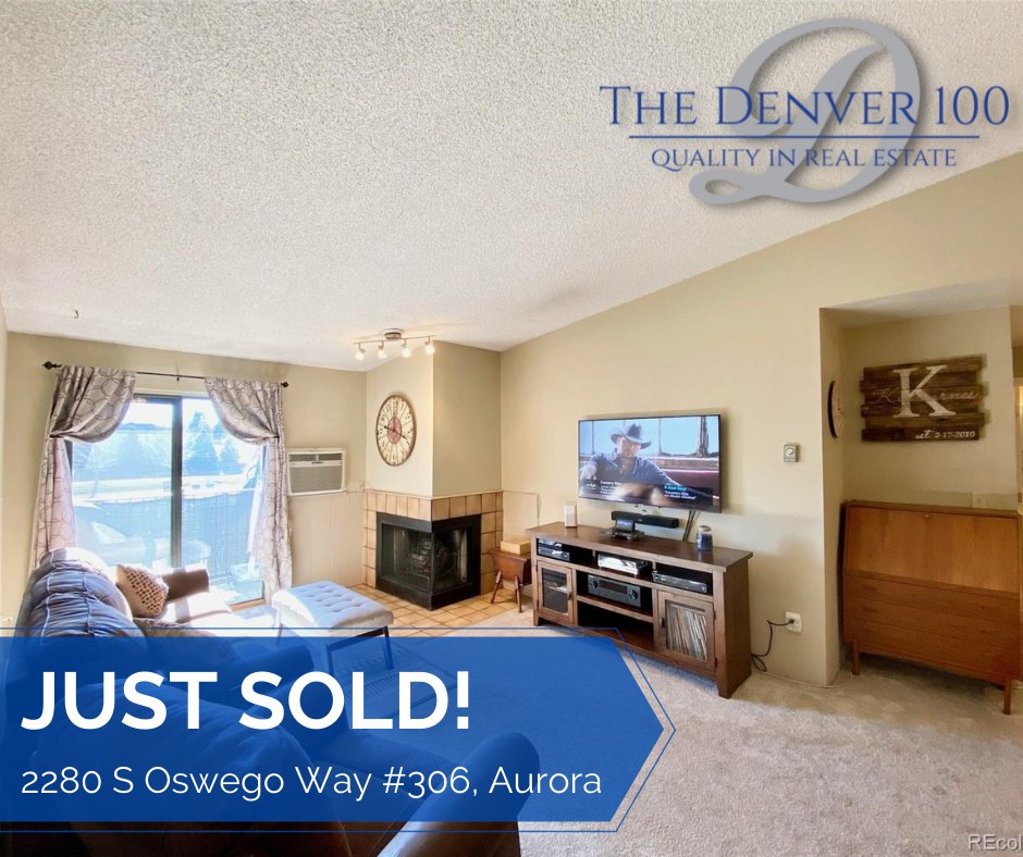 #Sold!

🏡2280 S Oswego Way Unit #306, Aurora, CO 80014

*1 bed, 1 bath
*756 square feet
*Shadow Brook Condos

📲Represented by Savannah Long, Real Estate Professional at The Denver 100 
📞703-966-2864
📧savannah@den100.com