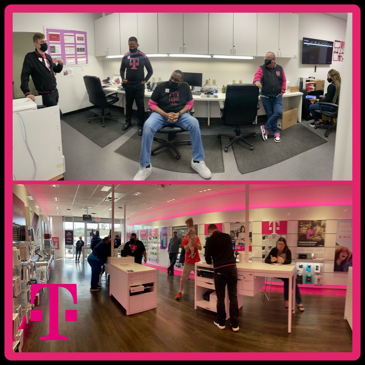 carlossolis's tweet photo. Loving the culture that @TMobile Normandy is building with powerhouse team @LavornT, @MagentaRobb, and @ConnerHarriso19. Educate, Motivate, & Celebrate! #RunEMC #WestsideIsTheBestside #JaxWest #ReleaseTheKraken #SouthAtlantic @MaTrenta619 https://t.co/iw472HnlY8