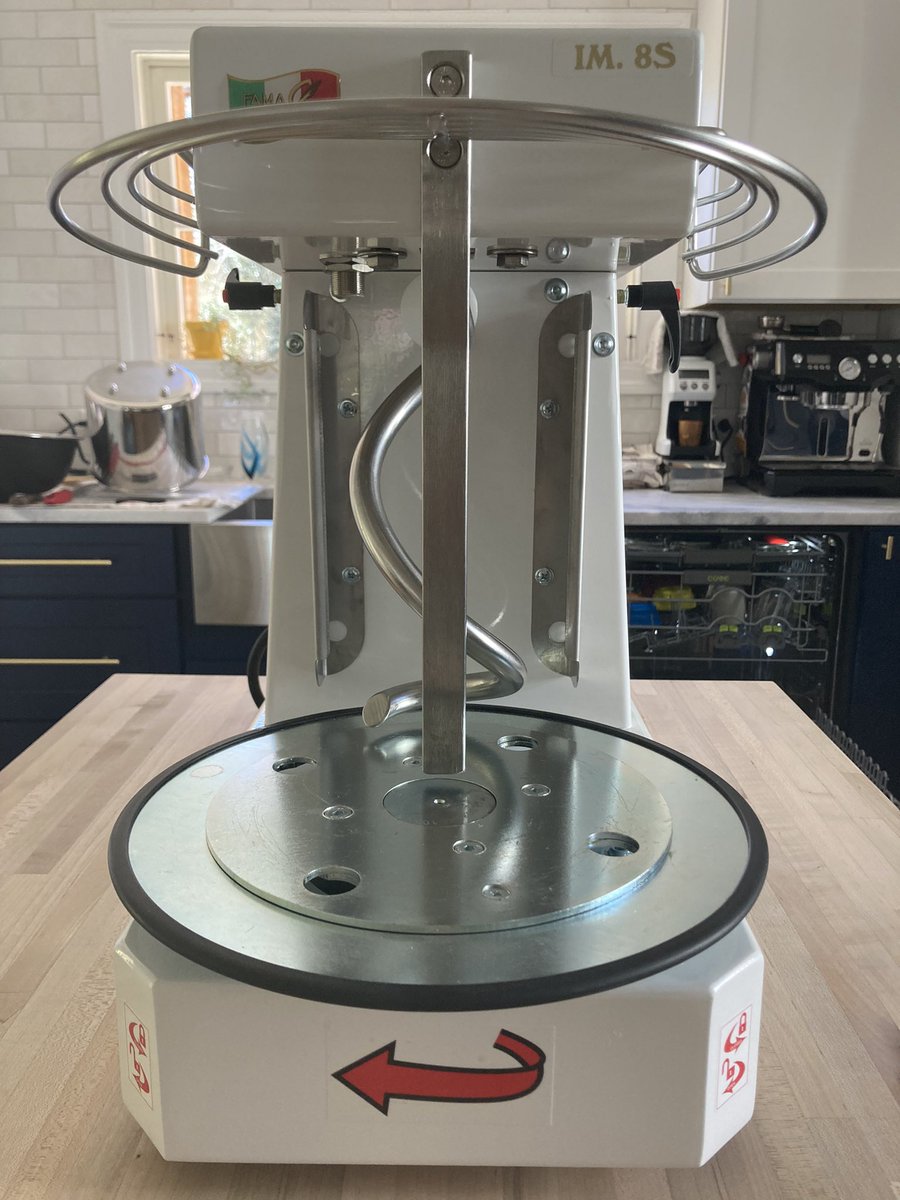 chefnathanlyon's tweet photo. I pray to Demeter, the Olympian goddess of the harvest and agriculture for delicious loaves of long-fermented sourdough. Bless this machine, Demeter! #FAMAG @kingarthurflour @CamasCountry #Italy https://t.co/kHLOtxKAiq