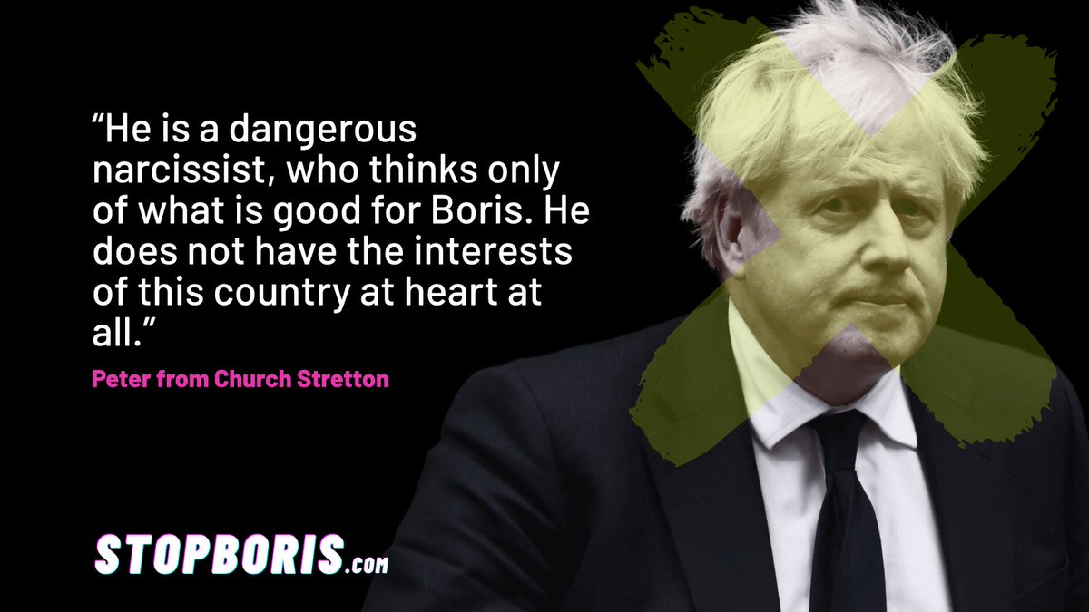 OpenBritainHQ's tweet image. The people of Britain are telling us why Boris needs to go, and we are getting those messages to the MPs who can #BootHimOut 🥾

Tell us why you think he should go: StopBoris.com/Survey