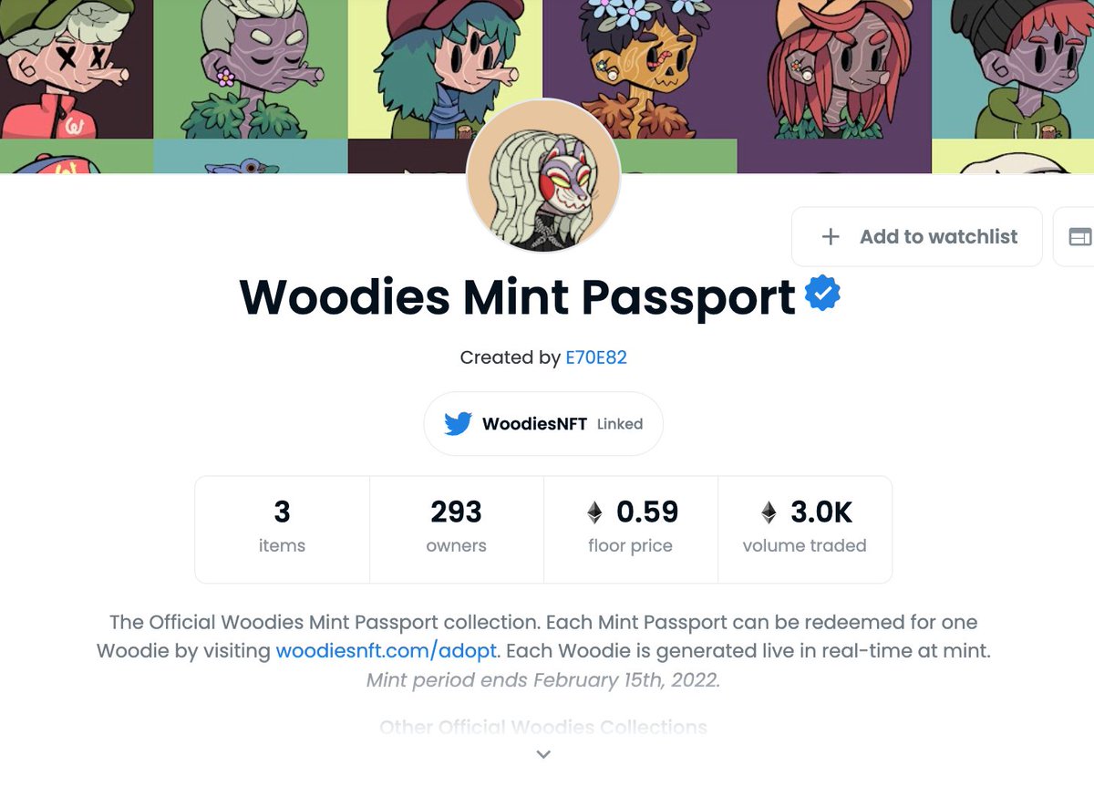 WoodiesOfficial's tweet photo. 🚨Mint Passport Deadline - 11:59PM PT Feb 15th🚨

The one collection where we like seeing the number of owners going down, less than 300!

FYI:
✅Woodies randomly generate at mint
✅Chance to mint a Woodie with rare traits
✅Rarity is weighted evenly across all 3 passports https://t.co/FQEDYhK2Ak