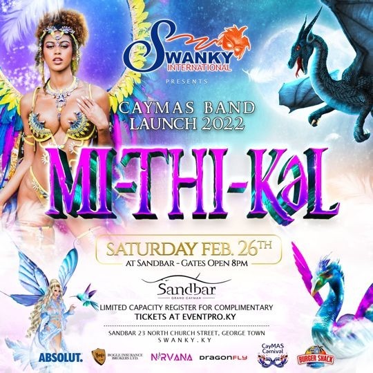 SwankyIntl's tweet photo. Cayman, Cayman, Cayman! The time is near for an event we've all been waiting for since 2020! Swanky International is readeh to unleash the costumes for CayMAS Carnival 2022 and wants you to be a part of this special Launch Event at Sandbar! Please visit our IG for more details! https://t.co/ZUZ5rsfBKd