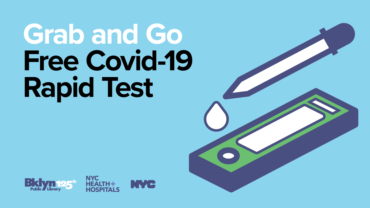 BKLYNlibrary's tweet photo. Starting this Monday, February 14, select BPL locations, in partnership with @NYCHealthSystem, will offer FREE grab-and-go COVID-19 rapid test kits. Find a participating location and hours of distribution. https://t.co/c2oNGj2FYP https://t.co/SokQbBZvqS