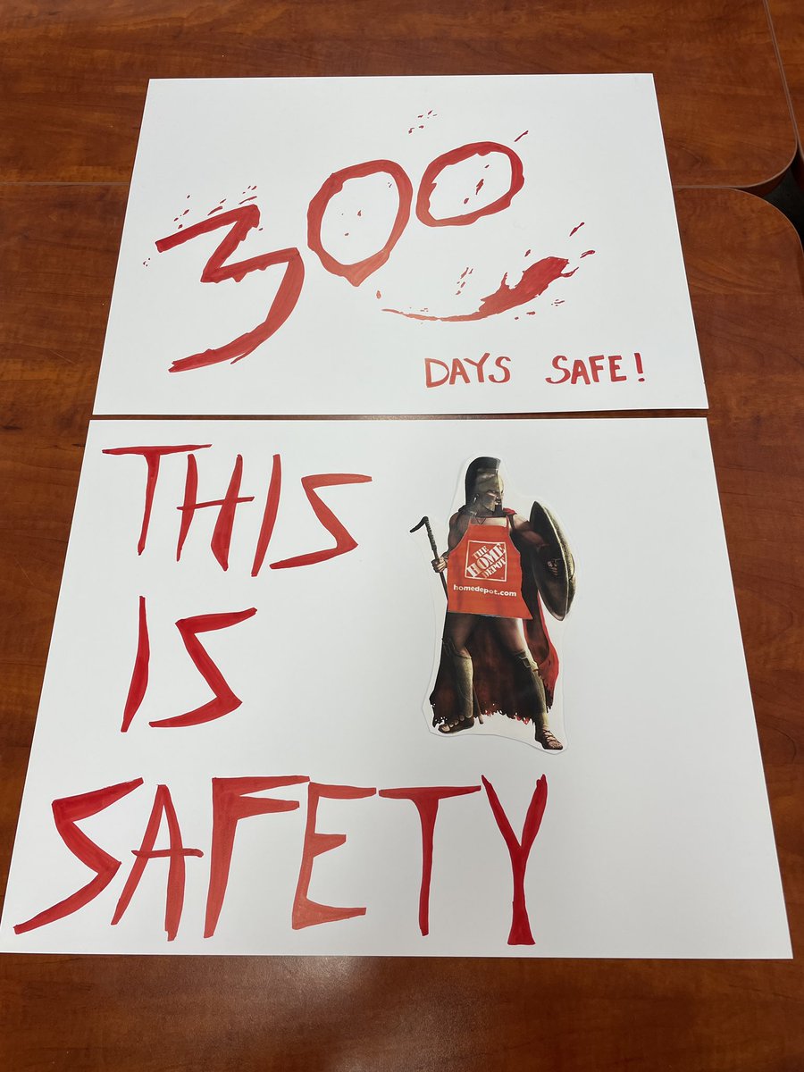 KB8563HD's tweet photo. 300 days safe! This isn’t Sparta… THIS IS SAFETY. Great job team! https://t.co/vZf59jpPo8