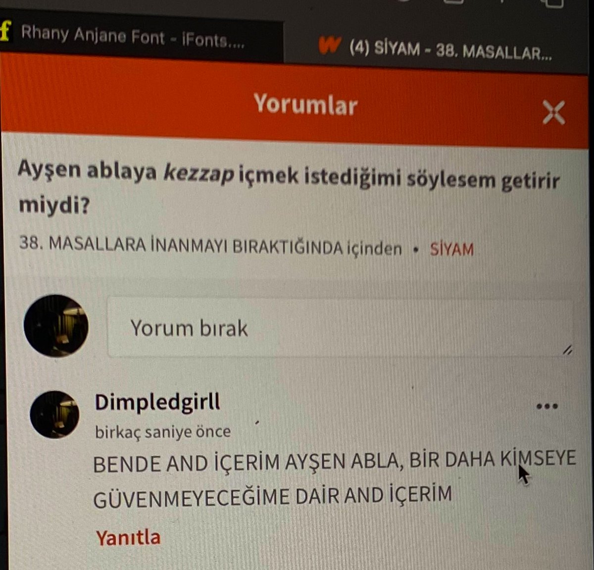 #siyam 38 And içerim…