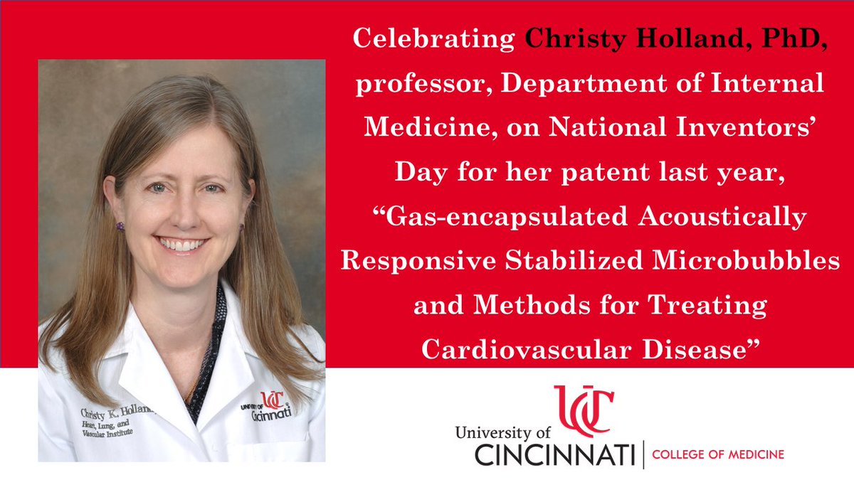 #NationalInventorsDay <a href="/ChristyKHolland/">Christy K. Holland</a> @UC_CoMResearch <a href="/UCResearch2030/">UC Research2030</a>