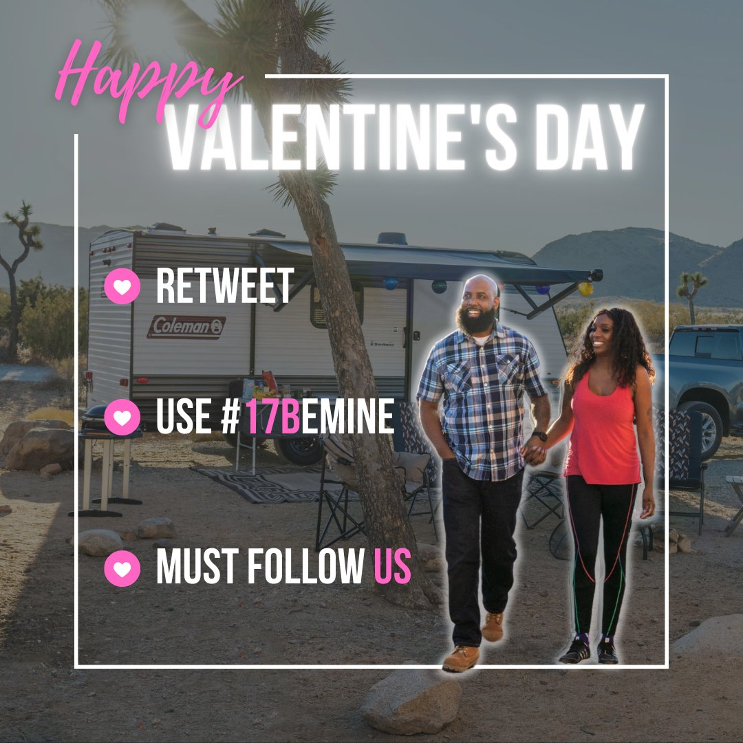 Will you 𝟏𝟕𝐁e my Valentine? ✨

It's #ValentinesDay so let's celebrate our two favorite things: love and camping. Tell us your love story for a chance to win a 𝘽𝙍𝘼𝙉𝘿 𝙉𝙀𝙒 𝙍𝙑 and surprise your special someone!