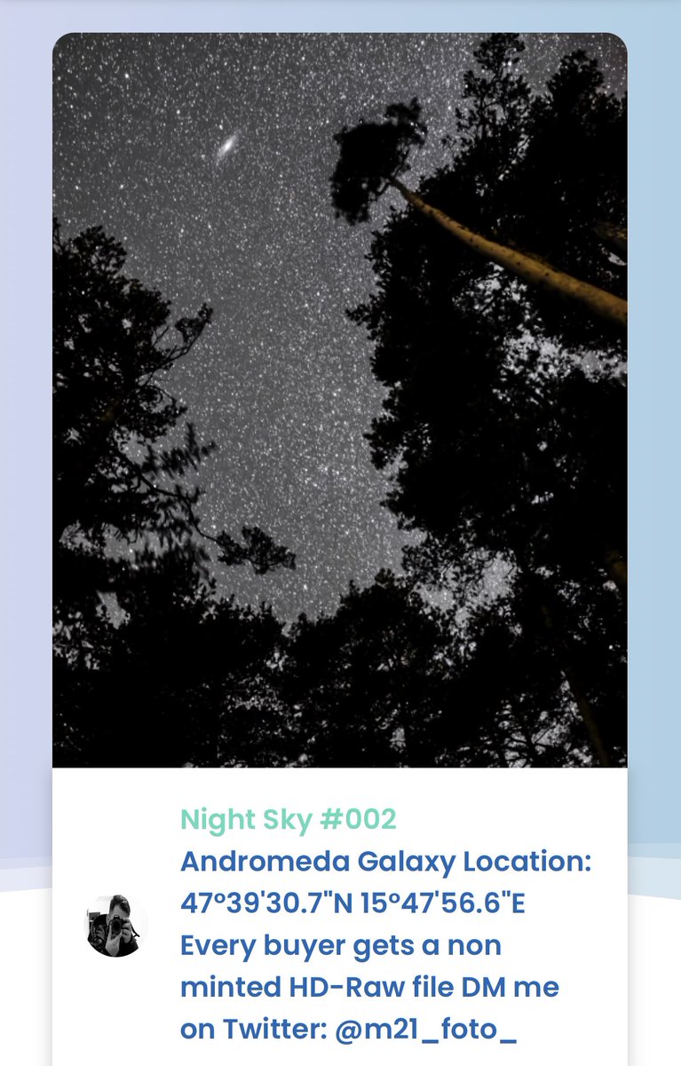 m21_foto_'s tweet photo. https://t.co/O6Yl6eJH1j

Check out my new #nightsky collection on @DexiMarketplace 

#nft #NFTCommunity #dexioprotocol @dexioprotocol #BinanceSmartChain @dexonian @DexiLady #nftcollectors #NFTartists #NFTProject #nftcollector #nftphotography 
#nftart #Binance #opensea https://t.co/S0Rmaqgugn