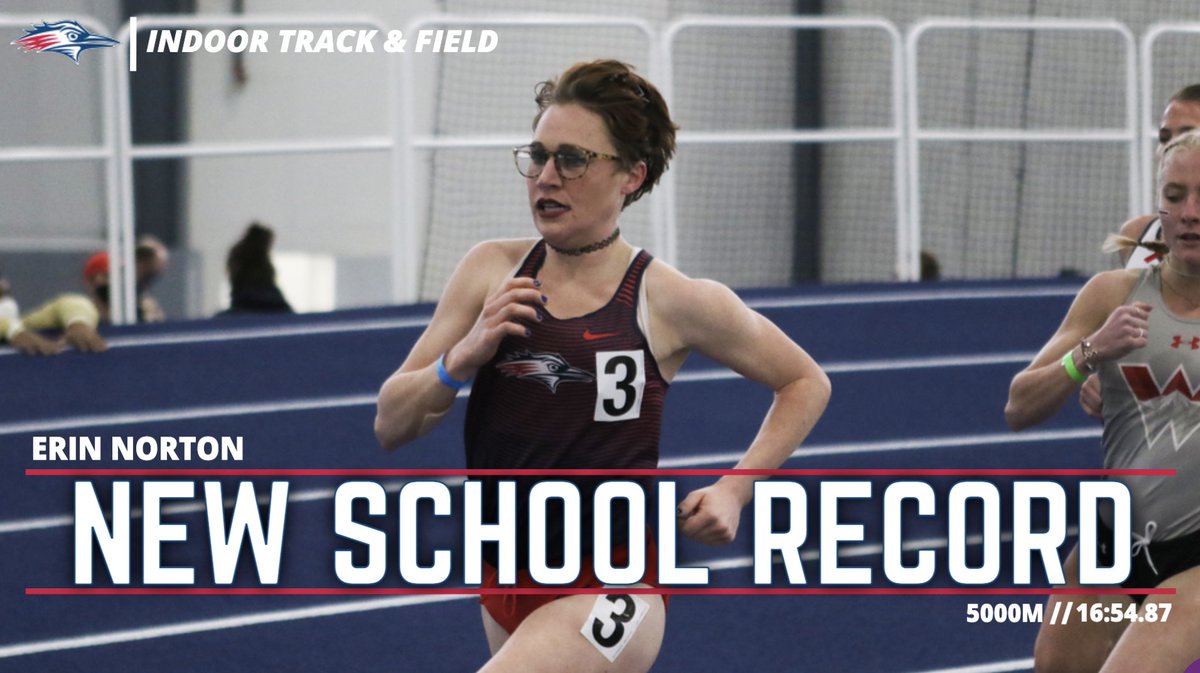 🚨NEW SCHOOL RECORD🚨

Another Roadrunner in the record book today! Erin Norton beat her own school record set last March in the 5000m with a time of 16:54.87 🏃‍♀️💨🔥

Erin's previous record time was 17:09.83.

#GetRowdy🔴🔵