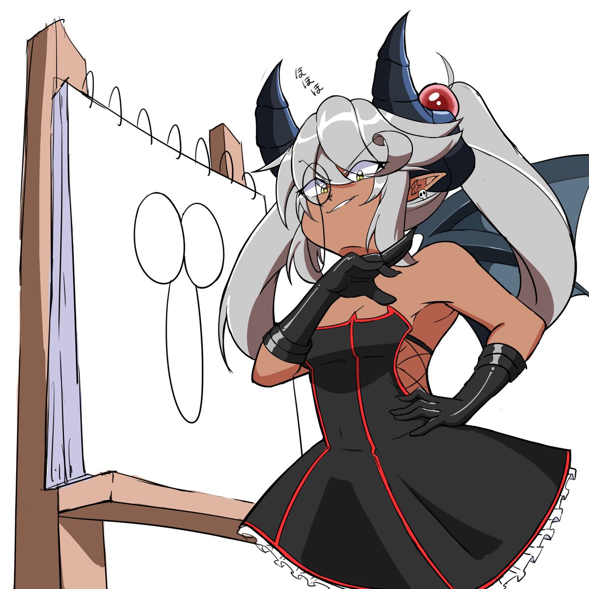 bichijojo's tweet photo. Vex shows off her latest masterpiece #haremon https://t.co/oh4FbB0ymA