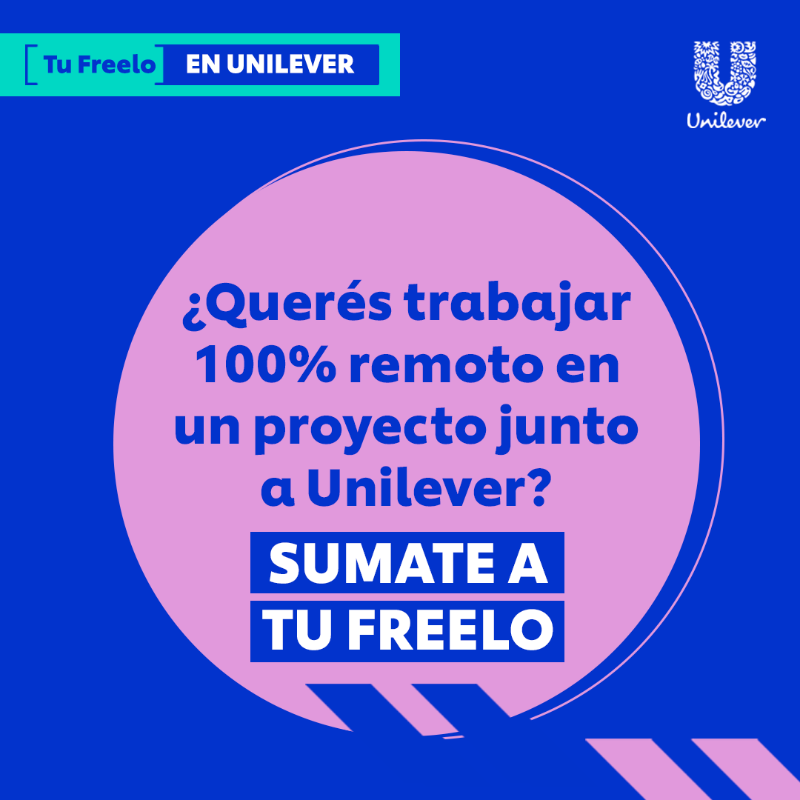 UnileverTalent's tweet photo. 👉 ¿Tenés ganas de sumarte a una gran compañía de forma independiente?  Entonces, ¡este programa es para vos! Sumate a #TuFreelo y hacé tu primera experiencia como freelancer con Unilever. Conocé más aquí ➡ https://t.co/k4nZJBA597  y postulate!  Tenés tiempo hasta el 03/03. 🇦🇷
