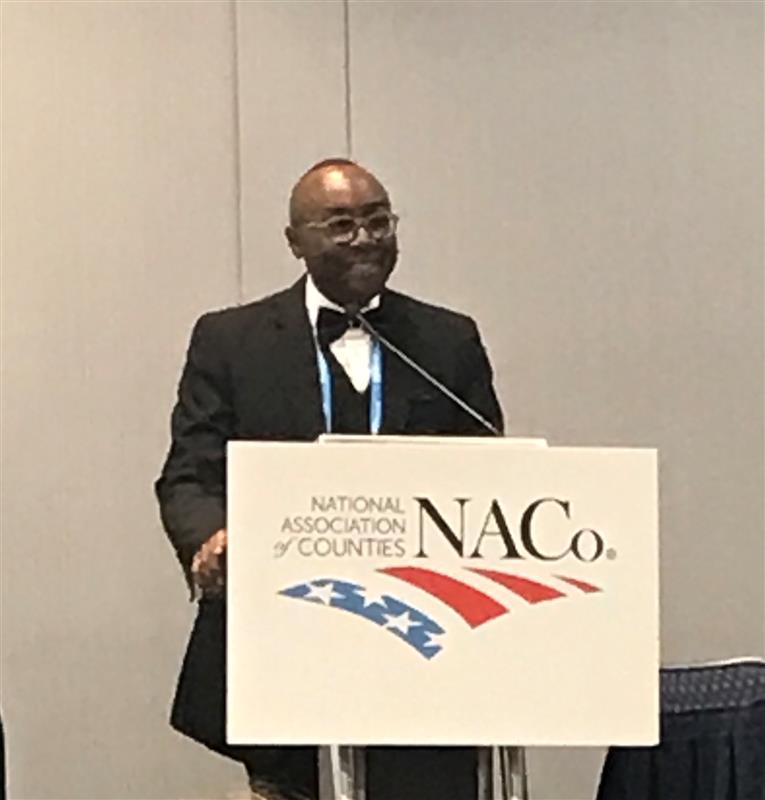 NetsmartTech's tweet photo. “One aspect of the pandemic has been recognition of the importance of IT as more than just a keyboard and screen…including #MentalHealth treatment through #Telehealth.” @NACoTweets President Larry Johnson at #NACoLeg CIO Forum. https://t.co/WTNg5jG93m