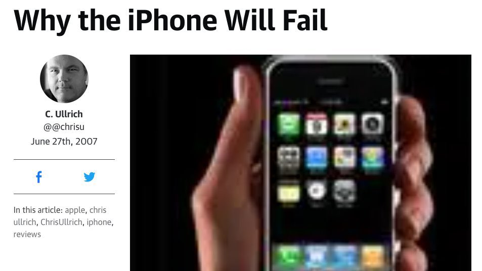 Remember the headlines back when the first iPhone was shown to the world?