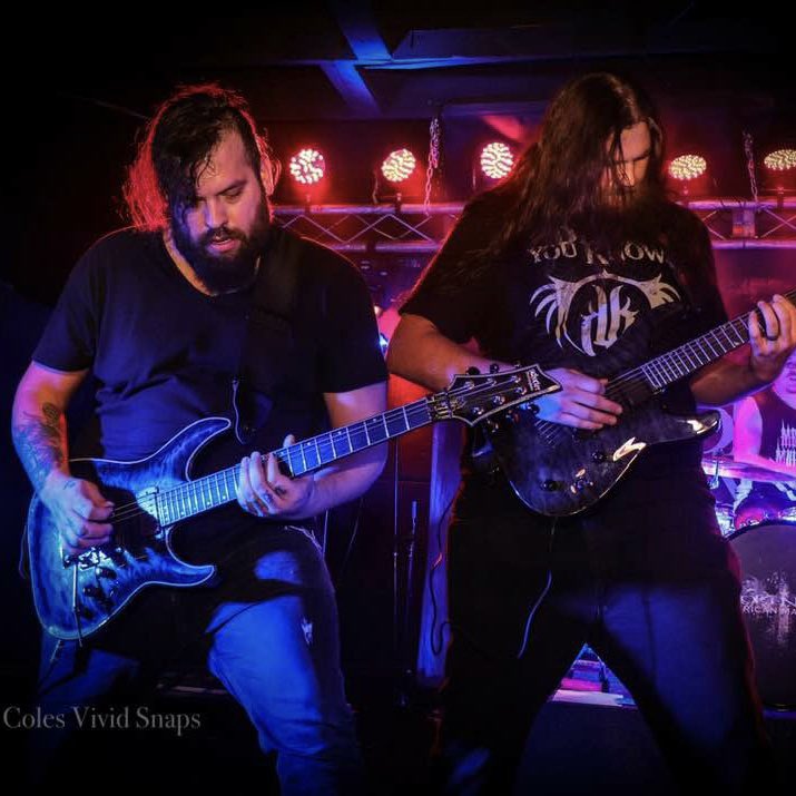 Happy #nationalguitarday to our very own Dave Delacruz &amp; Aaron Jackson! Hell of a team on and off the stage. They’re certainly ready to hit the road again! 🔥🤘

📸: Kathy Cole 

#metalfamily #metalguitarist