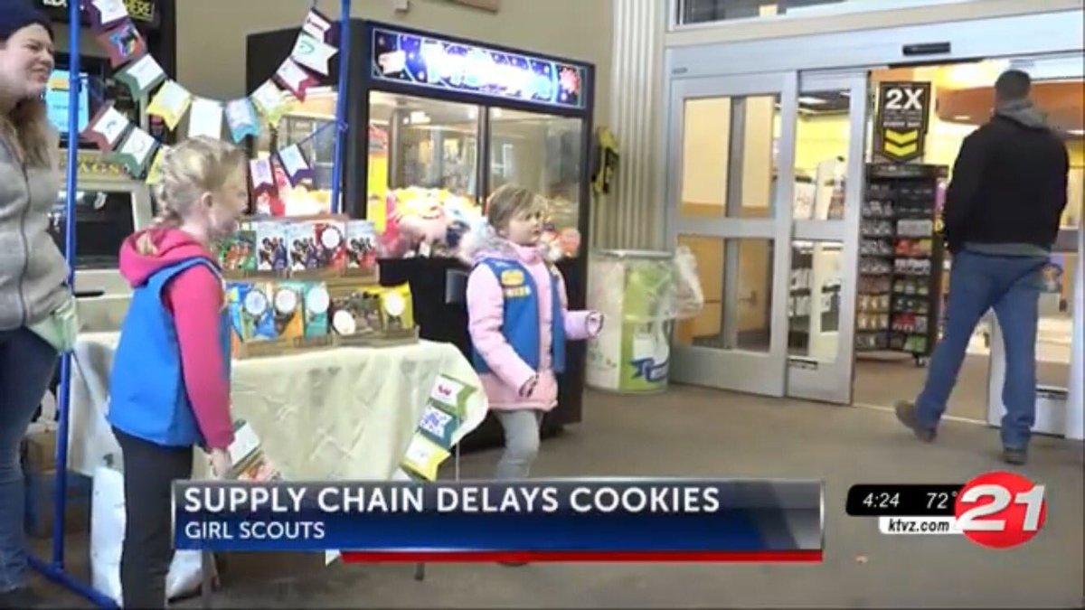 lehnerjw's tweet photo. Stock Girl Scout footage of our daughter being used to talk about cookie supply chain problems #NeverProuder https://t.co/JWJeQ1FqOf