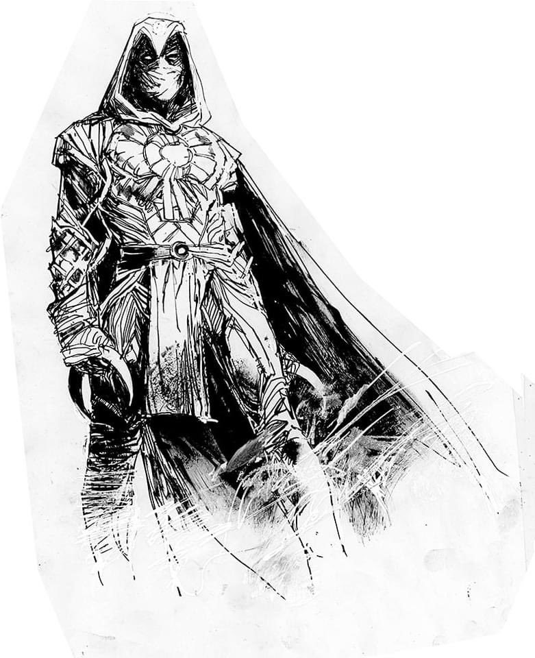 SienkiewiczArt's tweet image. #prelim and final #MoonKnight #FridayThoughts #artistontwittter