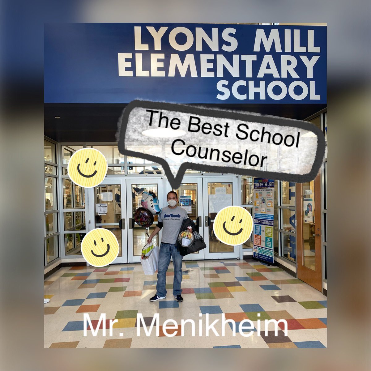 LyonsMill's tweet photo. LMES is lucky to have the best school counselor, ever!! @Mr_Menikheim https://t.co/NCsyUBLHKp