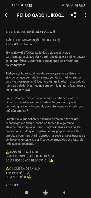 attdefanfic's tweet photo. 🔔Alerta de Atualização🔔

📖REI DO GADO
( @KUROMIJK7 )

Capítulo:
📄33 | Gatinhos e... Gatinhos?
#RDGADO

(link abaixo) https://t.co/QQW9B7eqMq