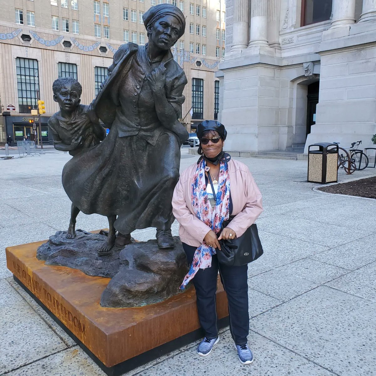 Tomorrowsg1's tweet photo. A must see the Harriet Tubman Statue and The Dreams of Freedom: the Threads that hold us Together, Exhibit. Honored to have two Harriet Tubman dolls l created included. 
(Click the link below for more info).
https://t.co/ZvLqz9PhbE https://t.co/1U7TmafiKg