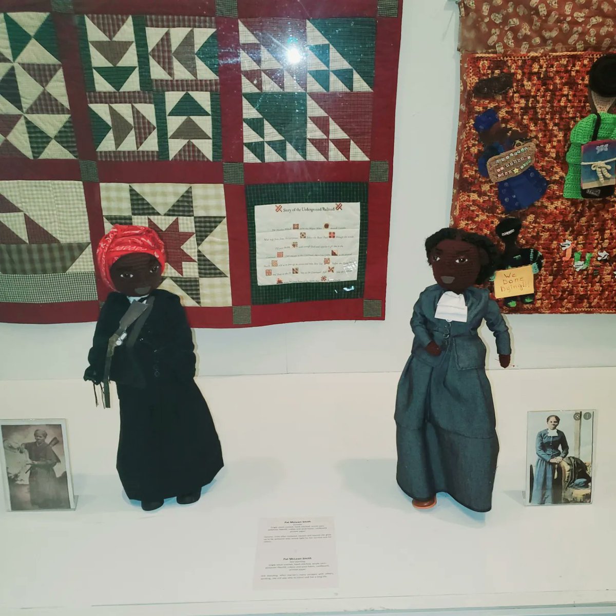 Tomorrowsg1's tweet photo. A must see the Harriet Tubman Statue and The Dreams of Freedom: the Threads that hold us Together, Exhibit. Honored to have two Harriet Tubman dolls l created included. 
(Click the link below for more info).
https://t.co/ZvLqz9PhbE https://t.co/1U7TmafiKg