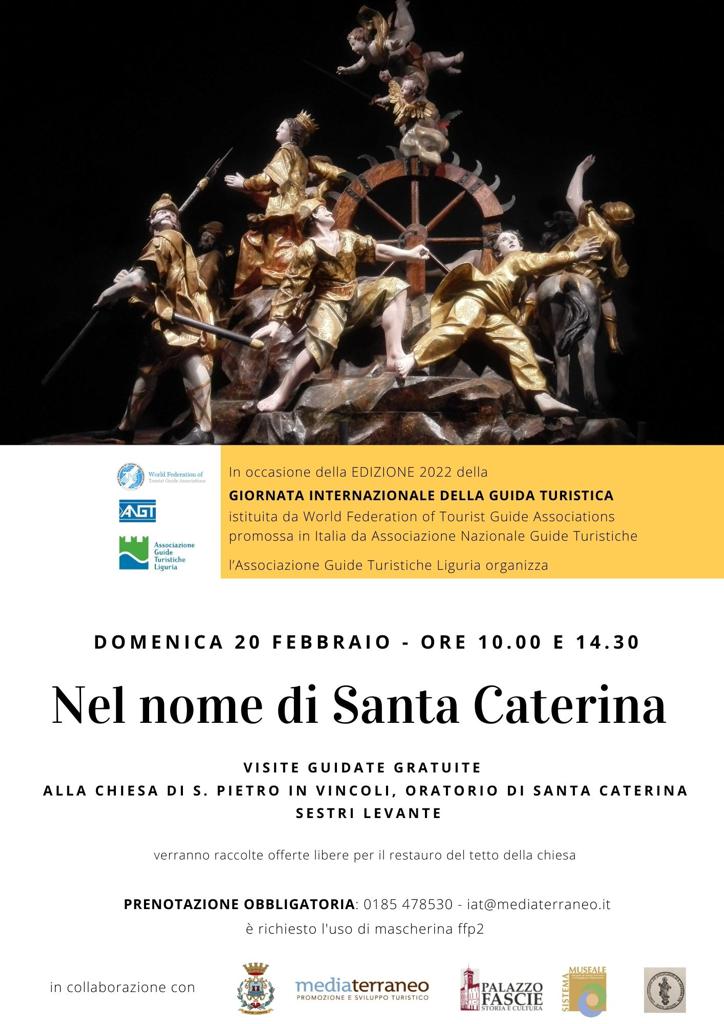 MuSel_MuCast's tweet photo. In occasione dell'Edizione 2022 della Giornata internazionale della Guida Turistica viene organizzata un’iniziativa a #Sestrilevante, col patrocinio del MuSel: domenica 20 febbraio "Nel nome di Santa Caterina". #tigullio2024 #musel #guidalocale #agtl #sestrilevante #confraternita https://t.co/SggAqhFf0C