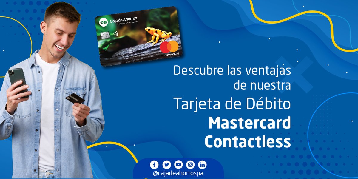 CajadeAhorrosPA's tweet photo. ¿Conoces las ventajas de nuestra tarjeta de débito Mastercard Contactless? ¡Hoy te las diremos! Entérate de todos sus increíbles beneficios. 💙🙌🏼
Para más información, visita nuestra página web: https://t.co/1Pe1aAFTX1
#CajadeAhorros #MastercardContactless https://t.co/EaUEvmqw0u