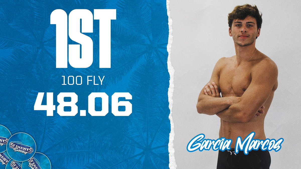 Keiser_SwimDive's tweet photo. Conference Champion 🏆

Garcia Marcos claims his first career conference championship as a Seahawk and sets a @SunCoastSwim championship conference record in the 100 Fly! https://t.co/XRLgSCaRrZ